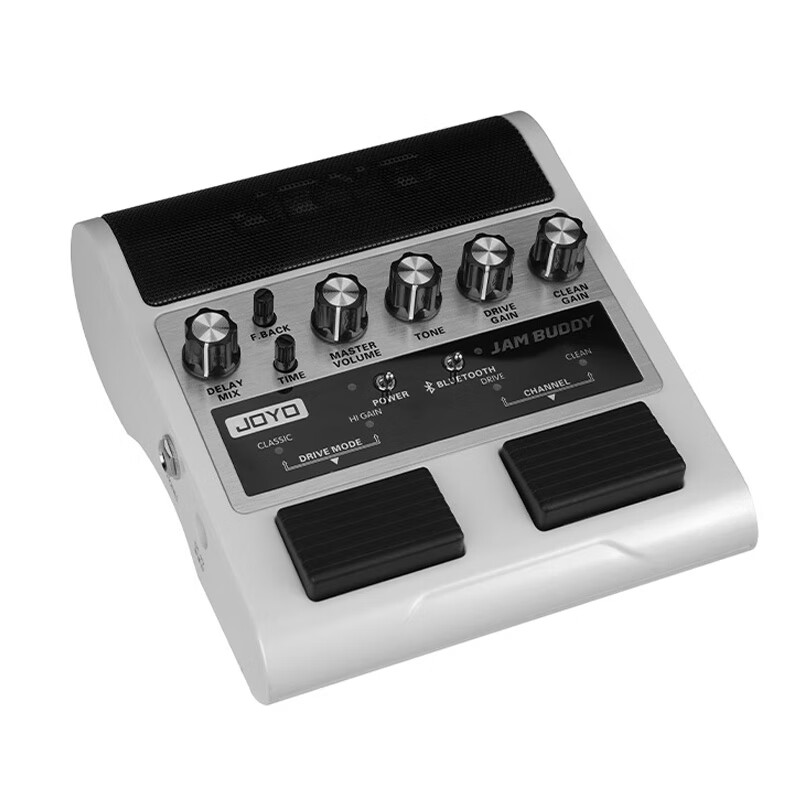 JOYO JAMBUDDY Pedal Electric Guitar Instrument Smart Speaker Effector Rechargeable Bluetooth Speaker (White Model)