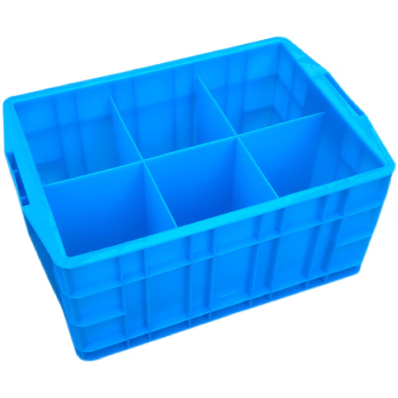 Plastic compartmented turnover box with lid, six-compartment parts box, screw tool classified storage box with lid, plastic box without compartments, heightened box + lid + gray compartmented parts box