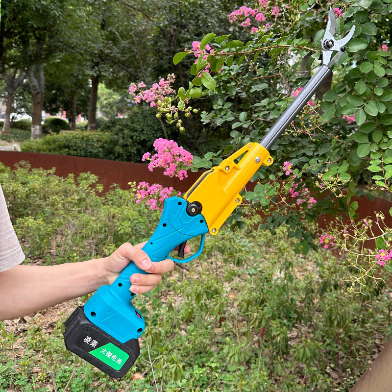 Jiehong's new brushless gardening lithium-ion rechargeable electric shears for pruning branches, pruning shears, fruit tree shears, electric agricultural tools, pruning shears/fruit picking shears + carrying battery for longer lasting
