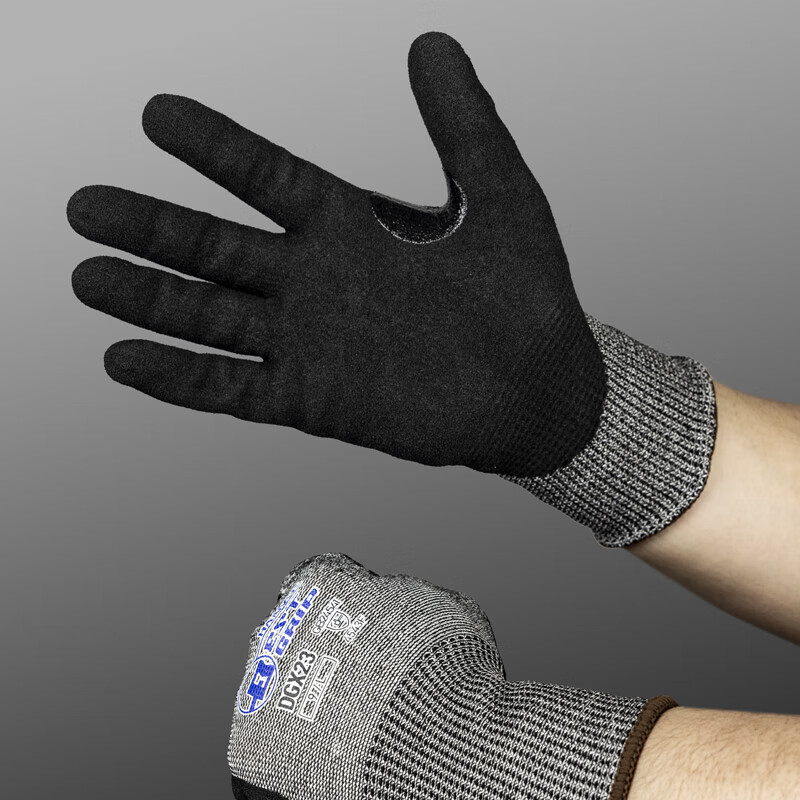 Henghui F-level anti-cut gloves Basalt anti-cutting anti-slip anti-puncture wear-resistant touch screen Woodworking anti-cut steel plate glass work protection DGX23