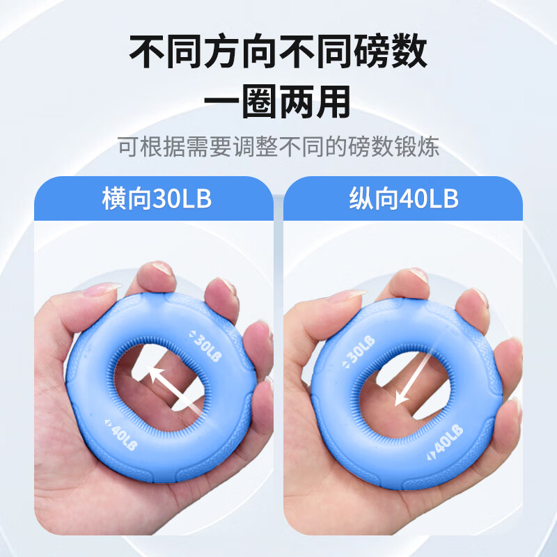 ANTA (ANTA) Grip Strengthener Silicone Grip Ring Finger Rehabilitation Training Hand Strength Men and Women Wrist Strength Training Forearm Convenient Gray