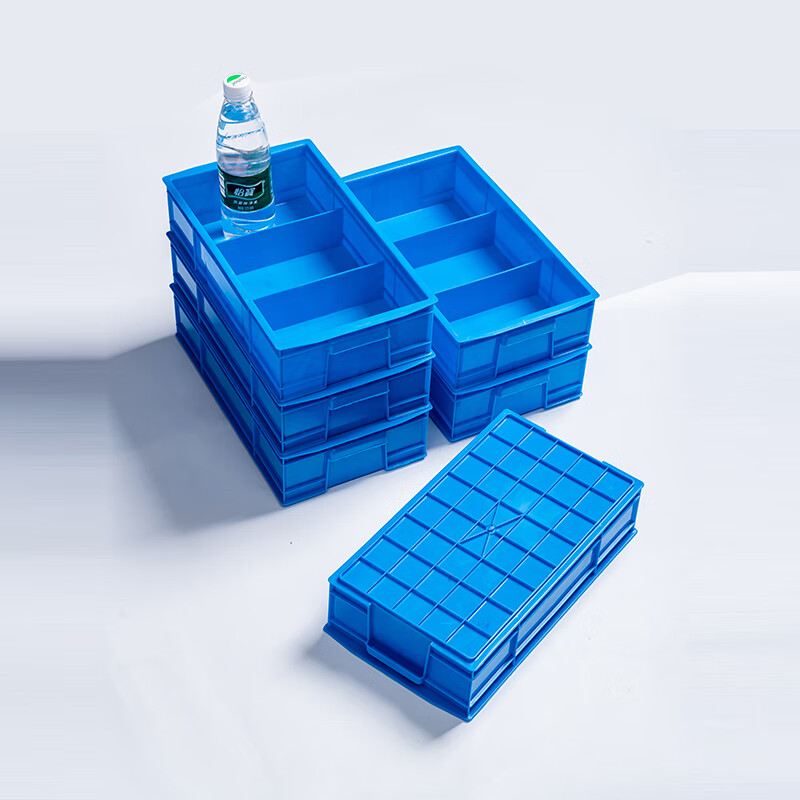 Plastic box grid box multi-grid storage box storage box screw storage partition tool parts box turnover box thickened turnover box 350 small ten grids 375*276*85 (thickened)