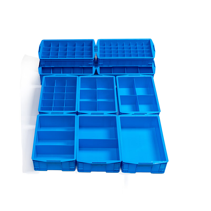 Plastic box grid box multi-grid storage box storage box screw storage partition tool parts box turnover box thickened turnover box 350 small ten grids 375*276*85 (thickened)