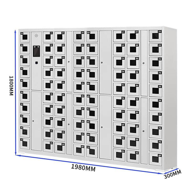 Huayu Huiyang 80-door system mobile phone cabinet shift cabinet smartphone charging cabinet face recognition + fingerprint RFID on-site detection model five-hole single U charging model