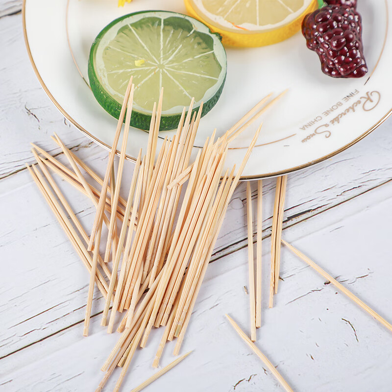 Yekee disposable double-headed toothpick bagged bamboo toothpicks, fruit picks, snack picks, 1,700 pieces Y-9893