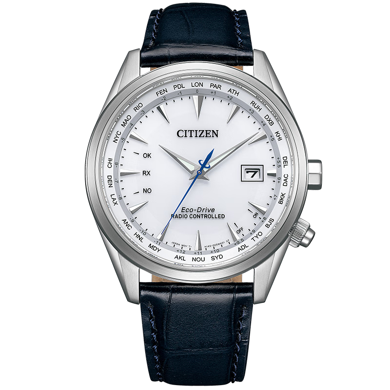 CITIZEN watch men's Japanese and Korean watch light kinetic energy radio wave white belt business New Year gift CB0270-10A