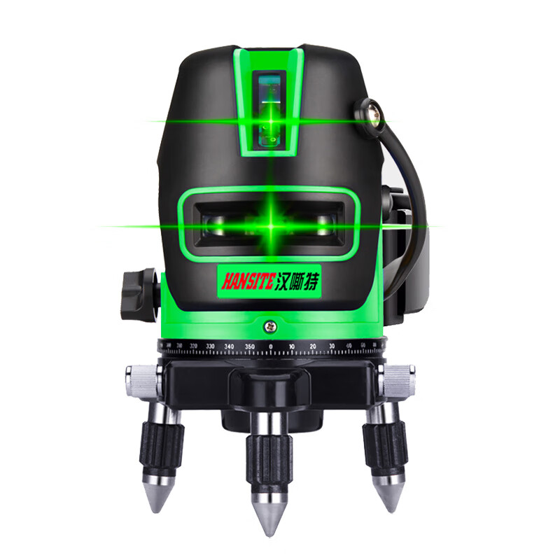 Infrared level meter, green light level meter, laser 2 lines, 3 lines, 5 lines, blue light high-precision automatic leveling meter, green light 2 lines + single lithium battery (random appearance)