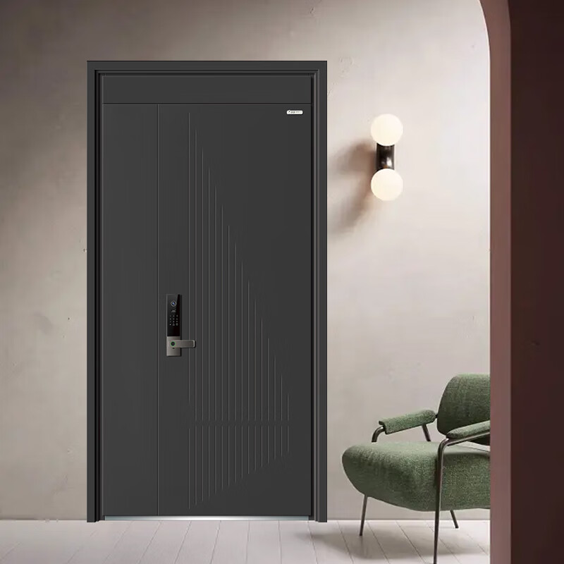 Jingjing entry door Class A anti-theft entry door thickened door leaf security door embedded high-end custom door Prague single door 960*2050