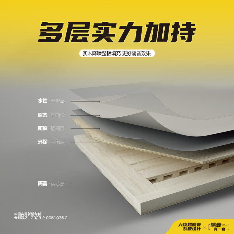 Chuniu wooden door modern minimalist bedroom door soundproof door 5.2 cm ultra thick interior door living room study custom door A4-B-05 gem gray