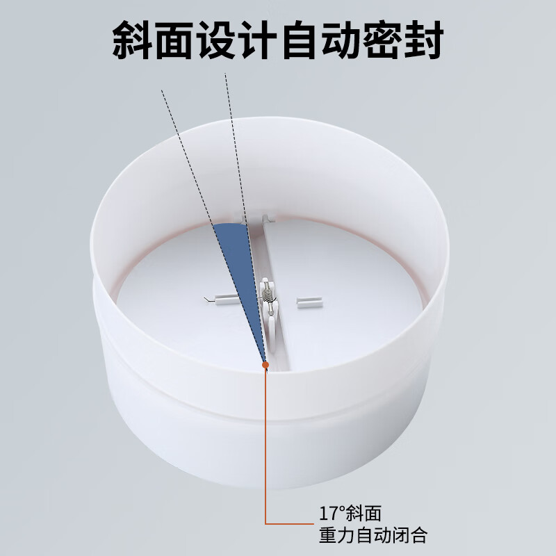 BSITN bathroom heater pipe check valve flue bath heater ventilation one-way check valve exhaust fan B8104