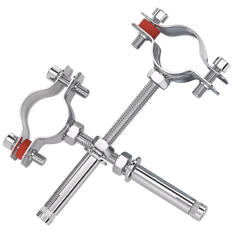 Tianzhuo Hardware 304 stainless steel fixed pipe bracket expansion screw buckle hoop pipe clamp water pipe clamp clamp clamp pipe clamp 25-27 + ceiling expansion 8*100