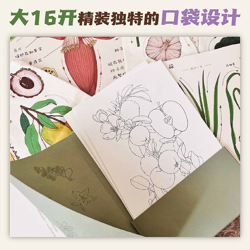 Xiao Che Mama's Fruit and Vegetable Observation Notes for Children (Fruits + Vegetables 2-volume set) is original and high-quality. The book comes with 62 coloring line drawings + 2 large and exquisite posters!