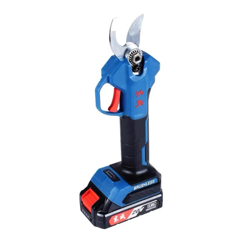 Dongcheng electric pruning shears rechargeable fruit tree shears thick tree shears garden branches lithium-ion shears Dongcheng scissors pruning machine DCYD352.0Ah two batteries and one charge factory standard
