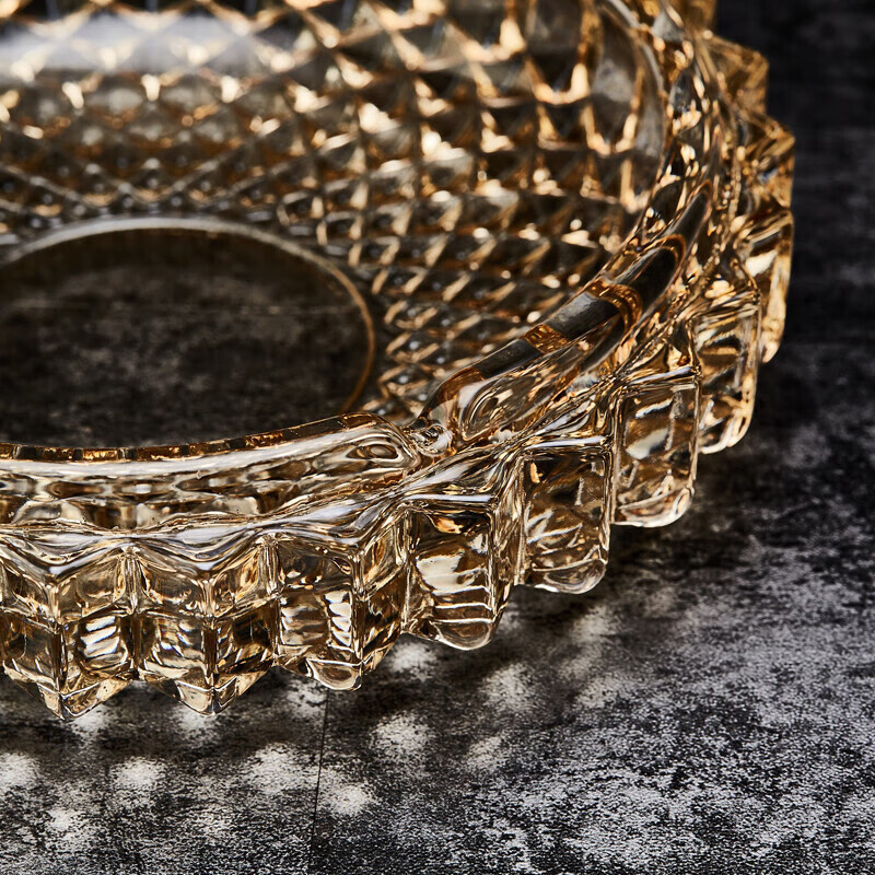 Green apple gift box glass ashtray grand luxury ashtray rich gold