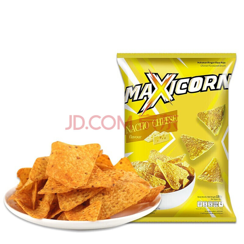 Maxicorn crispy corn chips Mexican cheese cheese flavor 140g bag imported from Indonesia potato chips puffed snacks