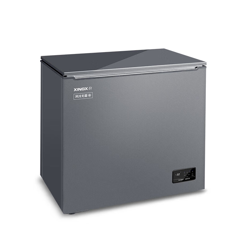 Star Freezer household air-cooled frost-free - 30 degrees ultra-low temperature small first-class energy-efficiency fresh-keeping freezer quick-freezer 270L color crystal glass door + PCM liner
