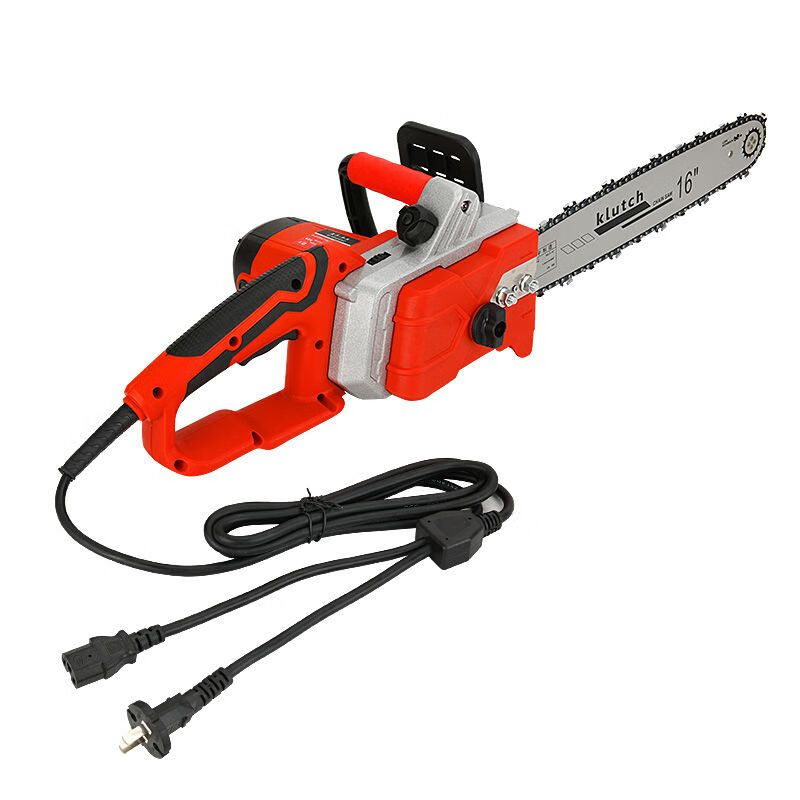 Electric chainsaw rechargeable plug-in dual-purpose electric saw multi-function hand-held logging saw high-power electric chain saw plug-in chain saw plug-in 220V 12-inch luxury + two chains