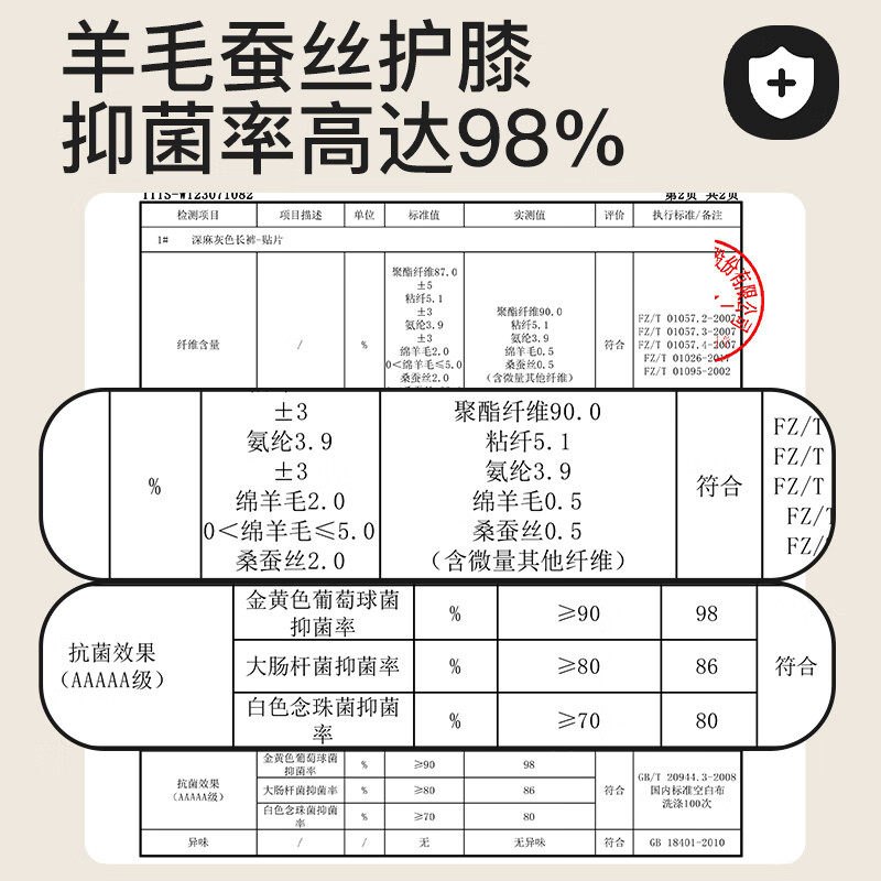 Langsha autumn trousers men's single piece pure cotton thin wool antibacterial knee pads men's cotton wool trousers warm line pants underpants dark gray 3XL