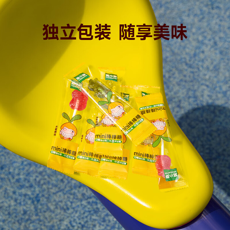Wo Xiaoya sugar-free mini lollipops (mixed flavors) baby and children's snacks 0 candy free baby supplement recipe 28g/7 sticks