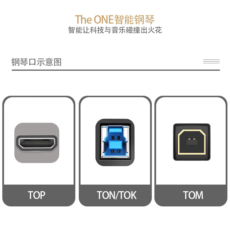 Aprilbuy is suitable for The ONE Yamaha Casio Roland Mohsen Xinyun One Pearl River Electronic Organ Electric Piano Data Cable Electric Drum MIDI Keyboard Mobile Phone Internal Recording Cable 1.5 Meter Three-in-One Apple TypeC Android TOM Cable