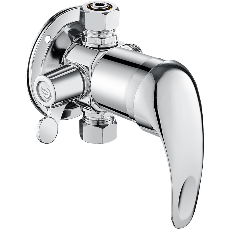 Panluo Solar Surface Mounted Hot and Cold Mixing Valve with Water Valve Shower Faucet Bath Switch Bathroom Water Heater Accessories Solar Mixing Valve + Six-Speed Rain Shower Set