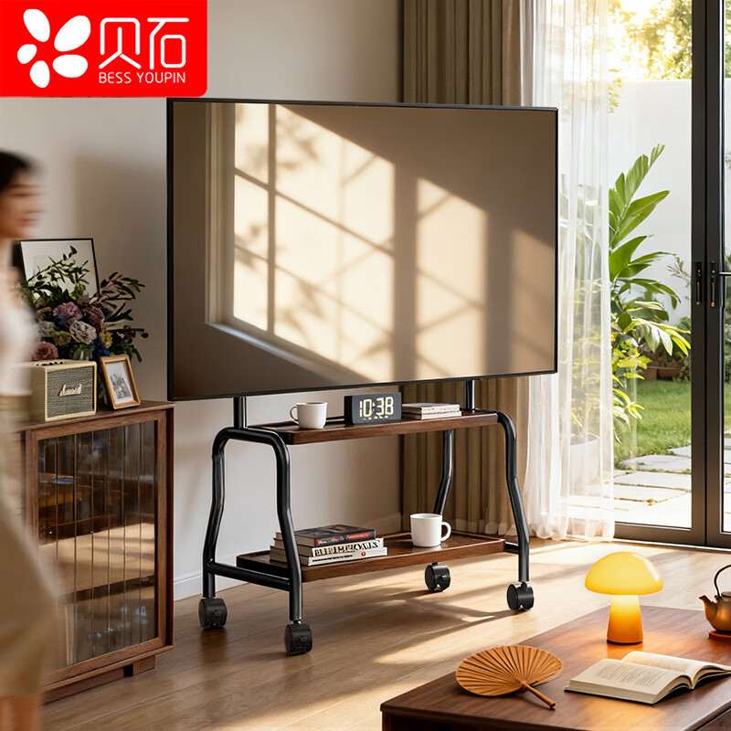 Beishi 32-75-inch TV stand universal floor-standing TV rack video conferencing display TV cart suitable for Xiaomi Hisense TCL Skyworth and other 55/65 inches