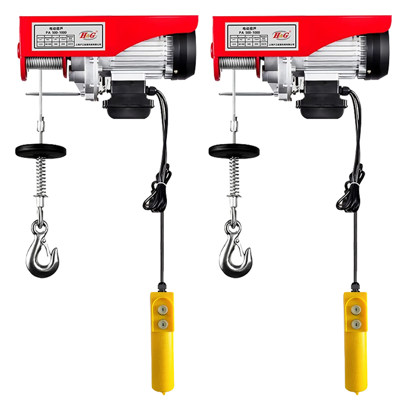 H&G Shanghai Hugong Company Micro Electric Hoist Small Household Crane Lifting 1 Ton Construction and Decoration Building Hoist PA400 30 Meters