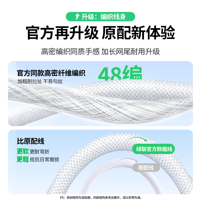 Greenlink is suitable for Apple 17/16/15 charging cable Type-C data cable USB-C car CarPlay cable iPhone 17/16e/15ProMax Huawei Honor fast charging cable 1 meter