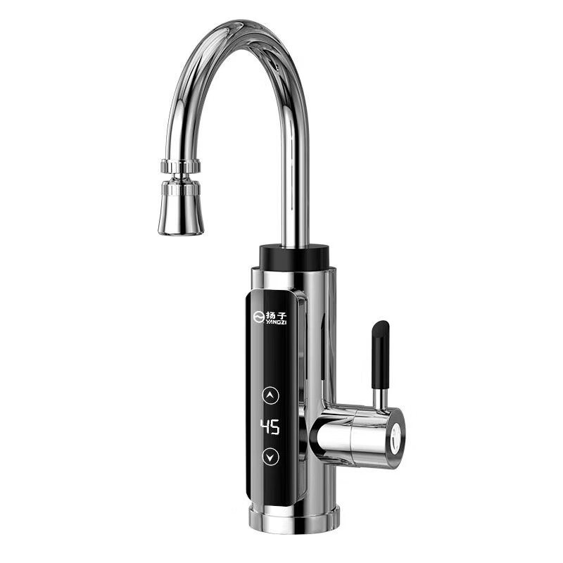 Yangzi electric hot water faucet instant hot kitchen fast heating faucet instant hot small kitchen treasure electric water heater bathroom basin instant hot faucet frequency conversion constant temperature kitchen and bathroom special intelligent digital display constant temperature white - free leakage protection + universal head