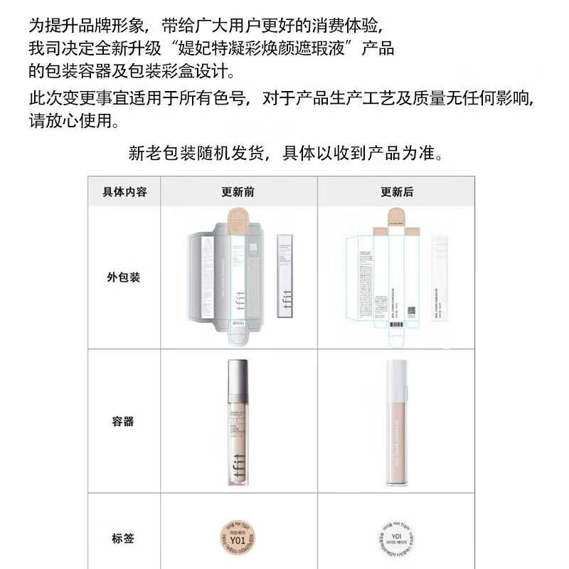 Tfit Concealer Cream Covers Acne Marks, Dark Circles, Facial Spots, Concealer Stick Pen 01 #Brighten Skin Color Valentine's Day Gift