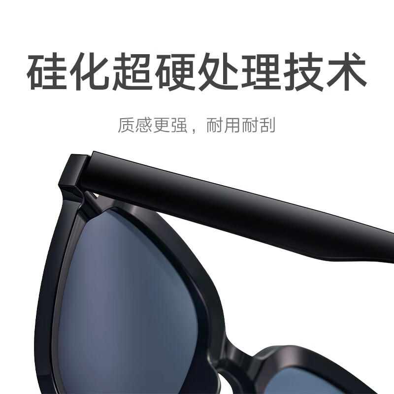 90% new Mijia Mijia Xiaomi square frame polarized sunglasses HD unisex driving anti-UV sunglasses amber brown
