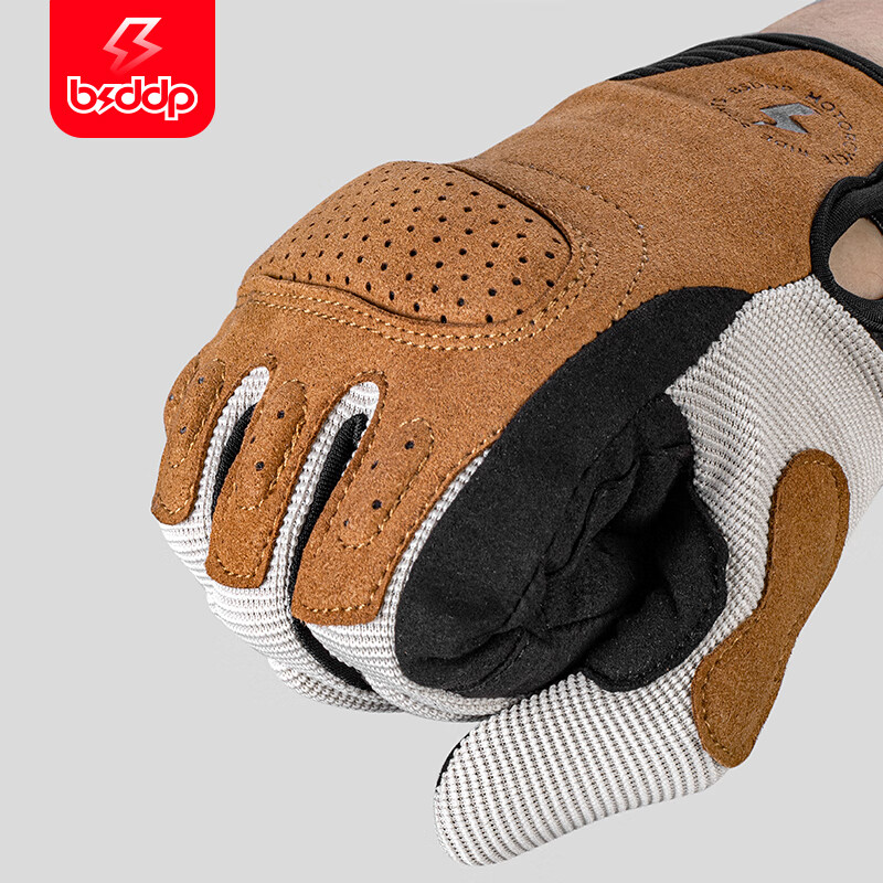 BSDDP motorcycle gloves, windproof and fall-proof, motorcycle riding, four-season touch screen rider equipment, gray 2XL