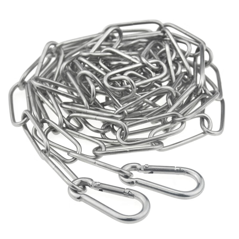 Honggong 304 stainless steel chain clothesline outdoor drying quilt hanging clothes balcony iron chain 3mm thick chain 5 meters + 2 spring buckles