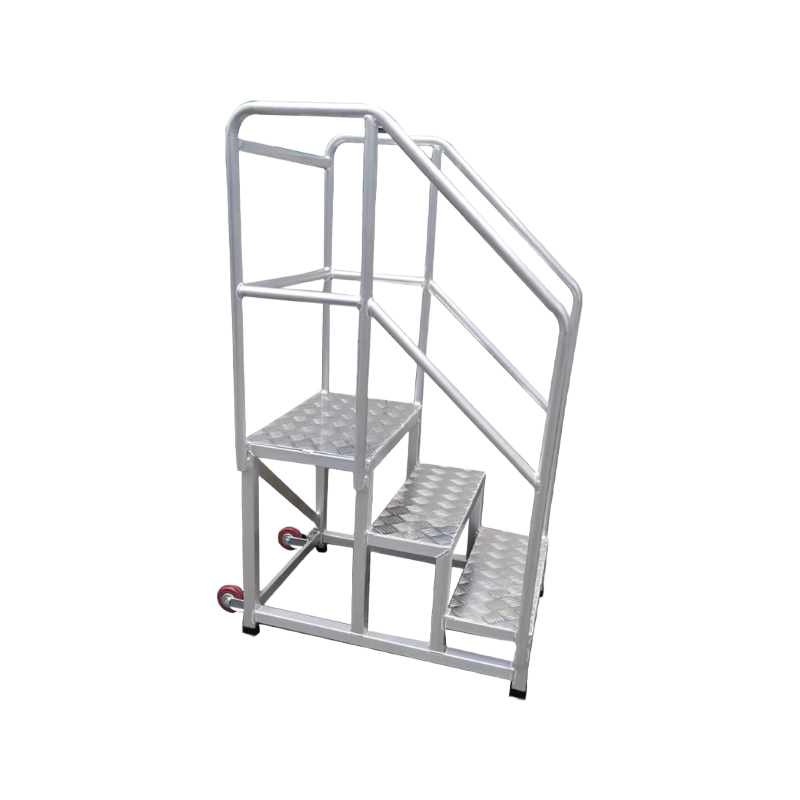 Linde industrial aluminum step ladder, total height 2.5M (platform 1.4m + 1.1m fence) delivery time 12 days