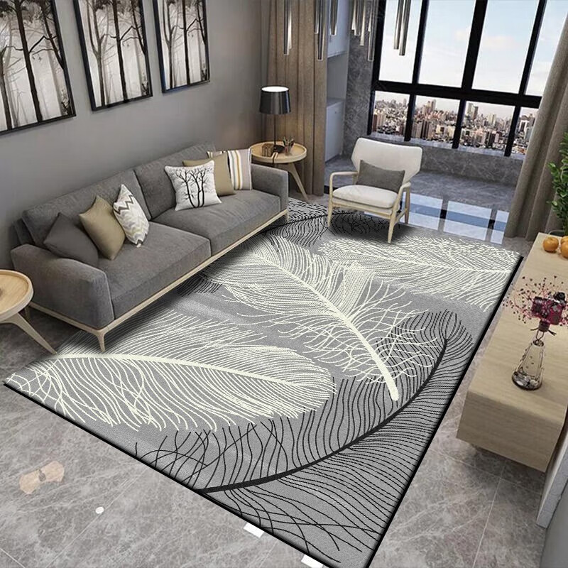 Zunchao living room carpet light luxury high-end bedroom coffee table sofa large area gray blanket 140*200CM