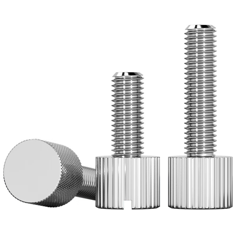 Tianzhuo Hardware 304 stainless steel round hand screw single head knurled large head cap twisted flat head screw M2M2.5M3M4M5M6 M2*4-30 vertical bars
