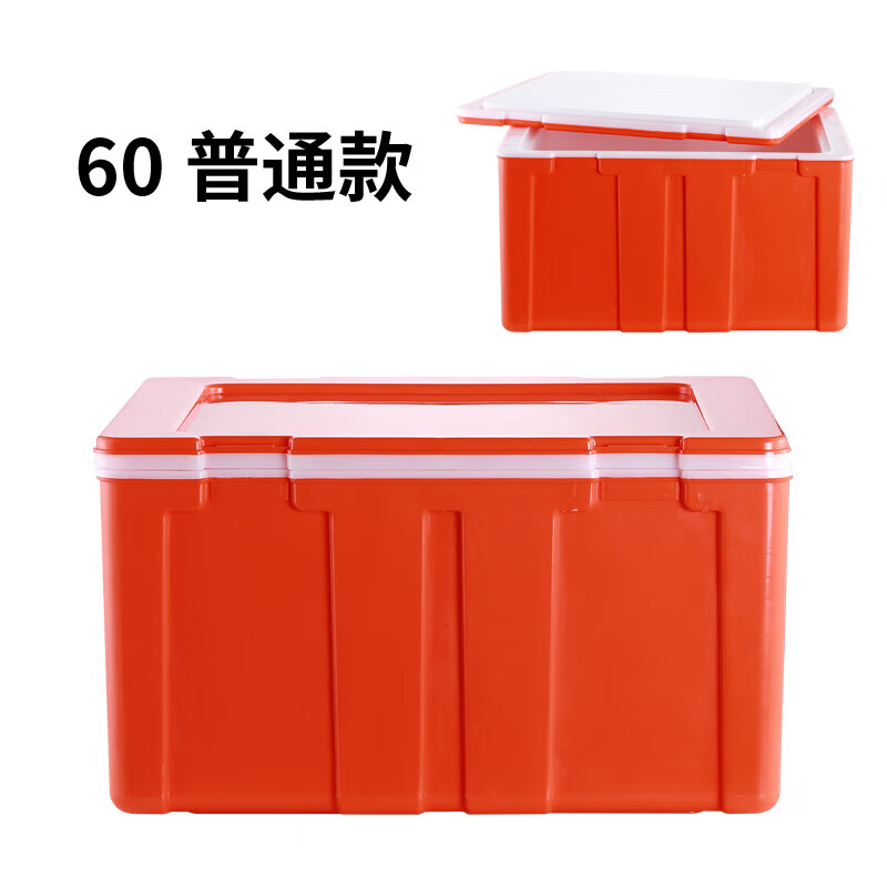 60L Insulated Refrigerator Commercial Food Steamed Buns Rice Takeaway Food Delivery Large Stall Vehicle Mounted Plastic Ice Pack 60L Thickened Clip Style Blue