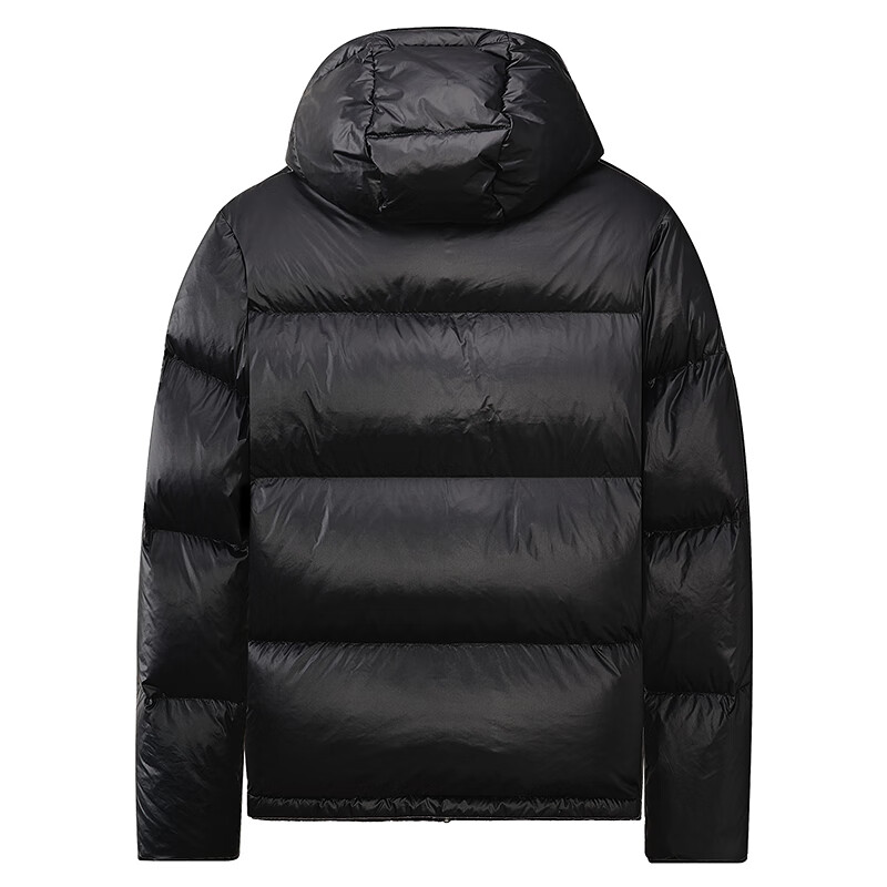 Dances with Wolves Goose Down Black Gold Down Jacket Men Winter Warm Thickened Warm Hooded Coldproof Jacket Men Black XL