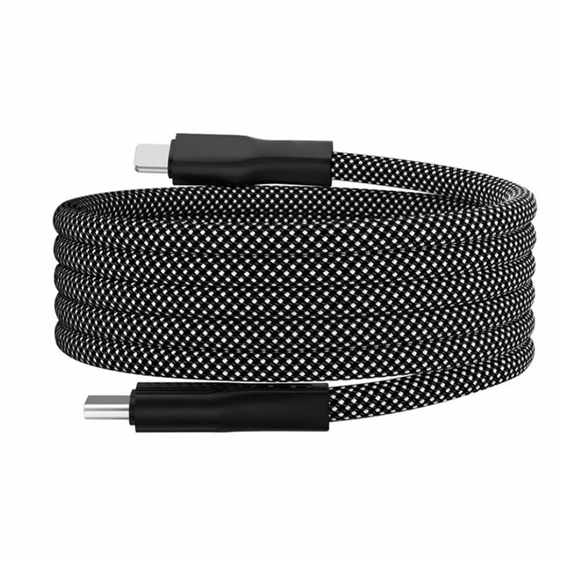 Magic magnetic absorption nano data cable fast charging mobile phone tablet data cable braided cable suitable for Apple Huawei TypeC to Lighting Apple interface