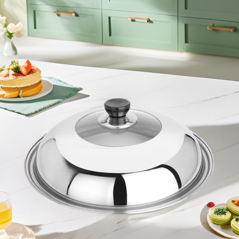 SUPOR stainless steel pot lid large 30/32/34/36/40cm visible glass wok lid Supor gift pot lid 34cm visible