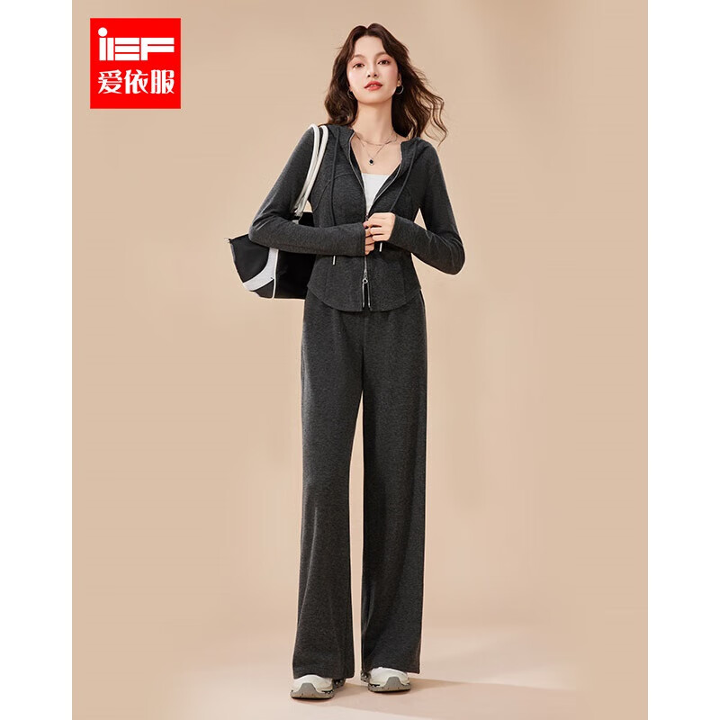 IEF/Aiyifu complete set of 2025 autumn and winter new simple casual sports style commuting upper and lower trousers