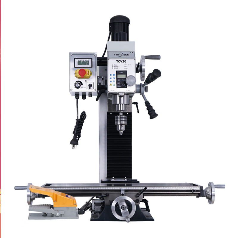 Tongchen small milling machine multi-functional drilling and milling machine drilling and milling machine milling machine drilling machine micro bed tapping bench drill TCV30 standard configuration