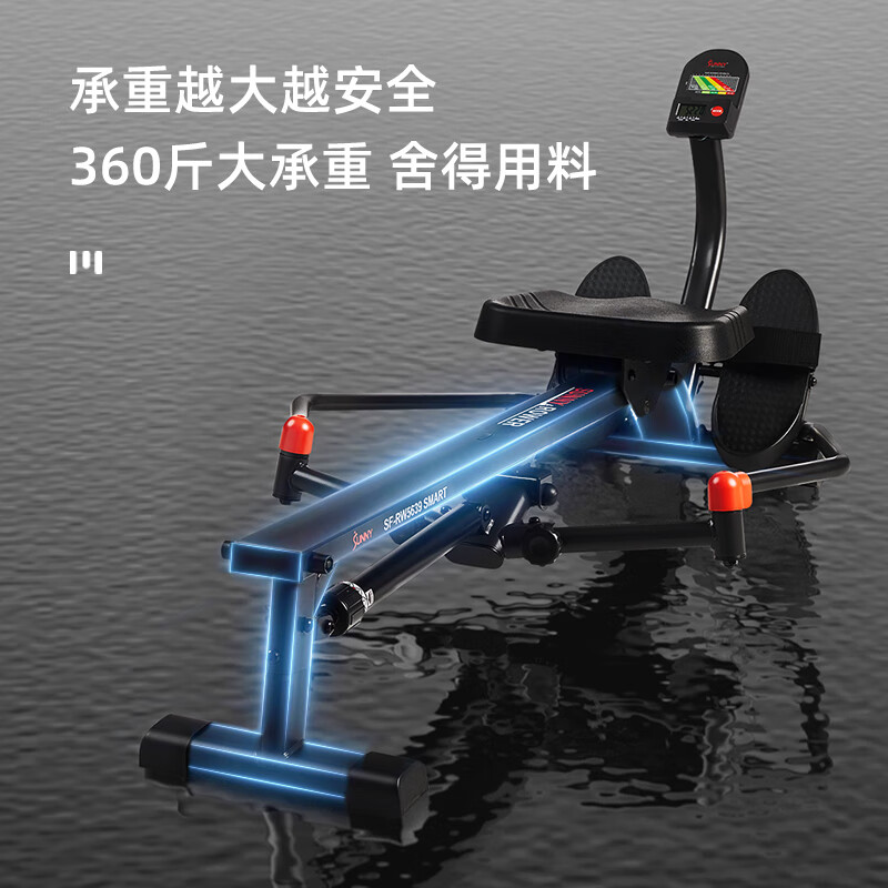 SUNNY sculls rowing machine hydraulic multi-function simulation rowing home sports fitness equipment indoor aerobic rowing machine activity backup 360 pounds large load-bearing | free full body exercise course | door-to-door installation