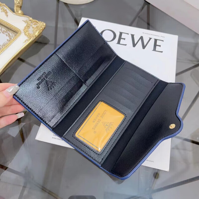 Kangaroo fashion letter print long women's folding wallet large capacity multi-card slot wallet women's folding wallet