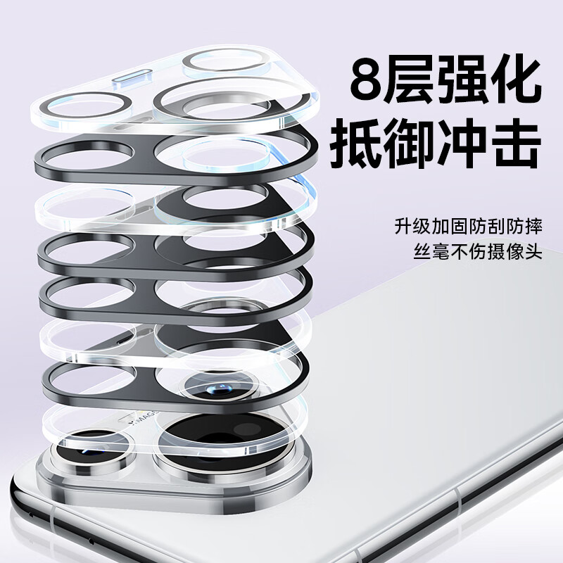 Baseus Baseus lens film for Huawei P70pro P70pro + rear camera protective film full screen coverage anti-fall, scratch, and anti-glare tempered film 2 pieces