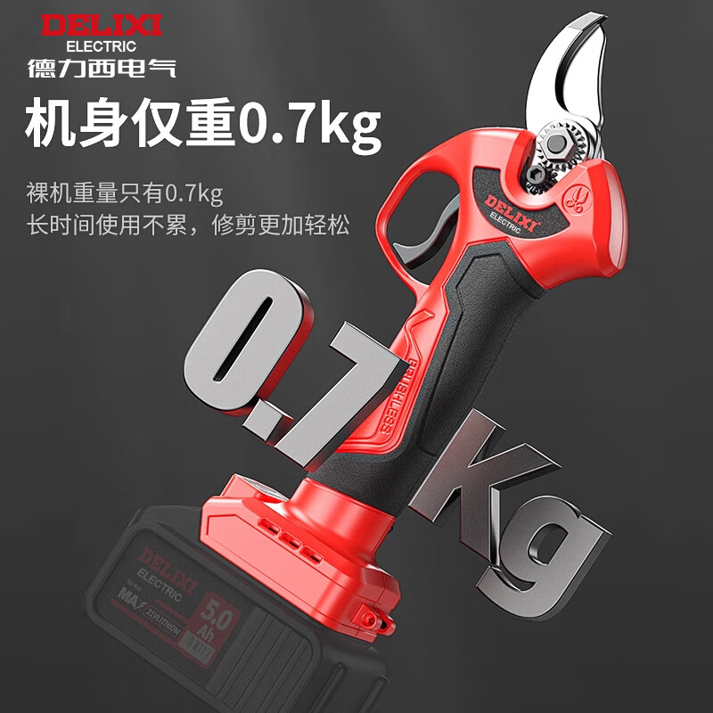 Delixi electric pruning scissors, special for pruning fruit trees, lithium battery electric scissors, 2.0Ah, professional high configuration, 1 battery, 1 charge, no blades included