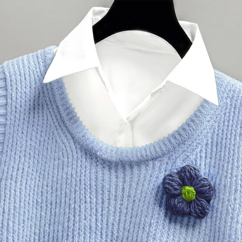 Sibaishe contrast color casual two-piece suit 2025 autumn new women's fashion long-sleeved shirt with top