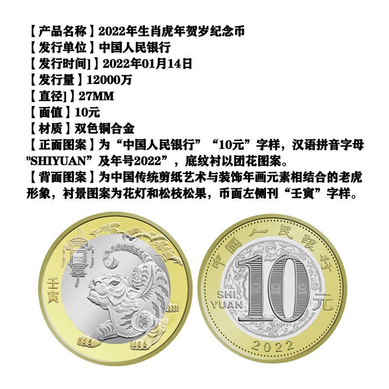 <Tiger and tiger bring power> Family portrait on stamp coins 2022 Year of the Tiger zodiac commemorative coins One, two, three and four tiger stamps