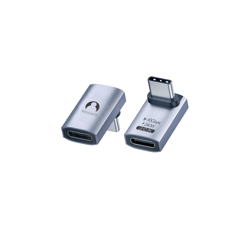 SnowkidsType-C Elbow Thunderbolt 4 Full Function USB4.0 Adapter Male to Female 40G High Speed Transmission 240W Apple iPhone17/16/15proMax Adapter L Type