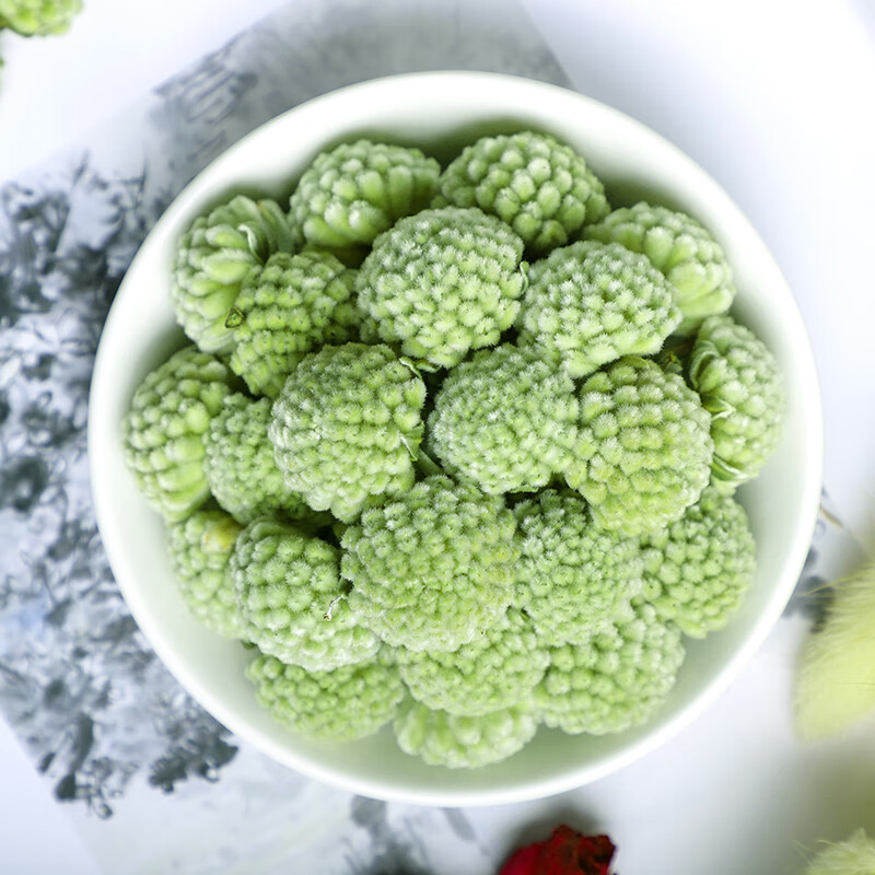 Jiutang (JIUTANG) Green Flower Tea 500g Tibetan Green Basil Flower Soaked Apocynum Tea Sanqing Tea 500g Large Can Buy 2 and Get a Free Water Cup